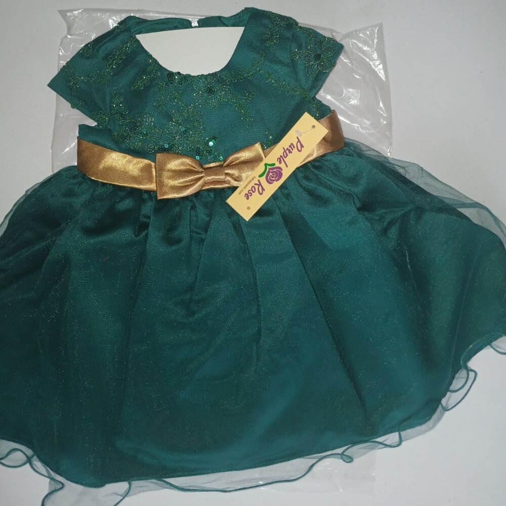 Purple Rose - Green & Gold - 12 months and 24 months